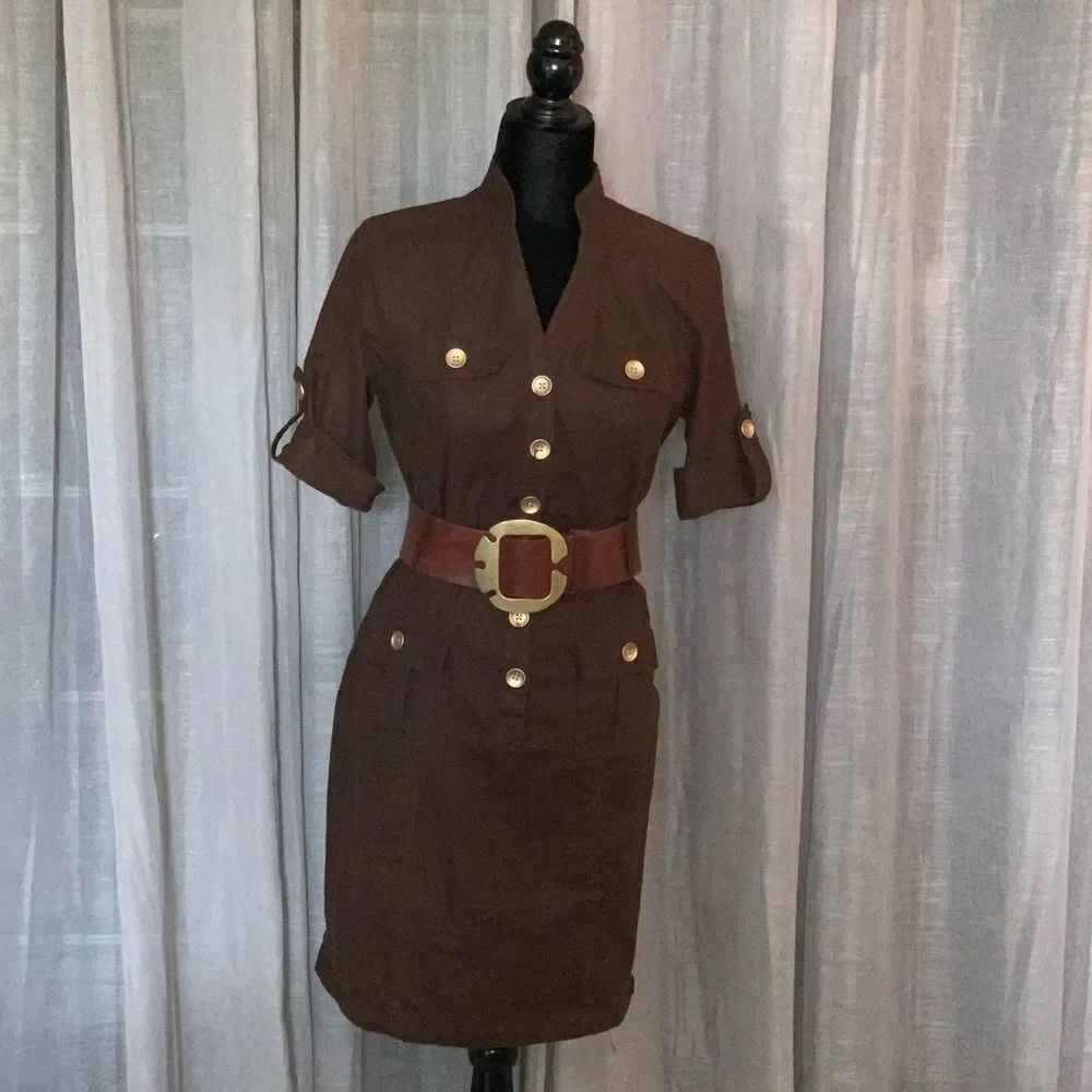 New York and Company Brown Dress